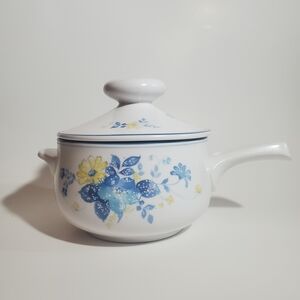 NORTAKE Vintage Progression China Sauce Pan & Lid in "Good Times" Pattern #9081